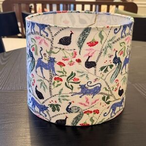 Anthropologie Multicolor Animal and Floral Lampshade
